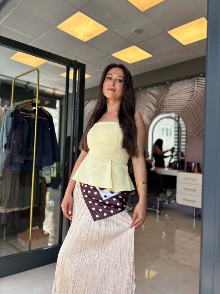 Sarı Straplez Büstiyer