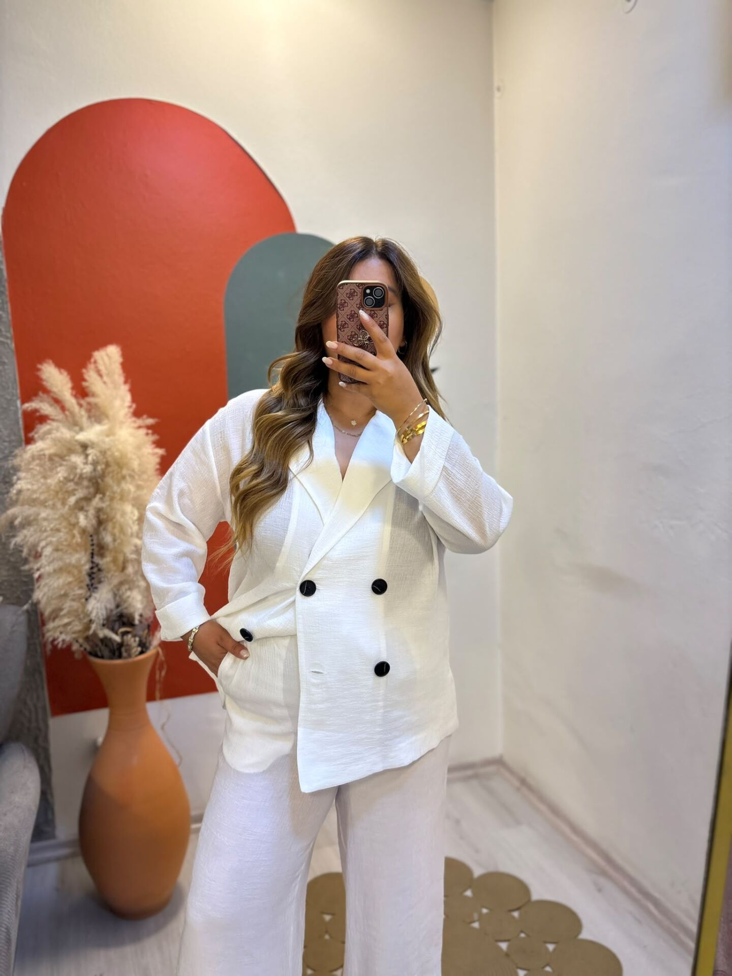 Beyaz Ceket/Pantolon Takım