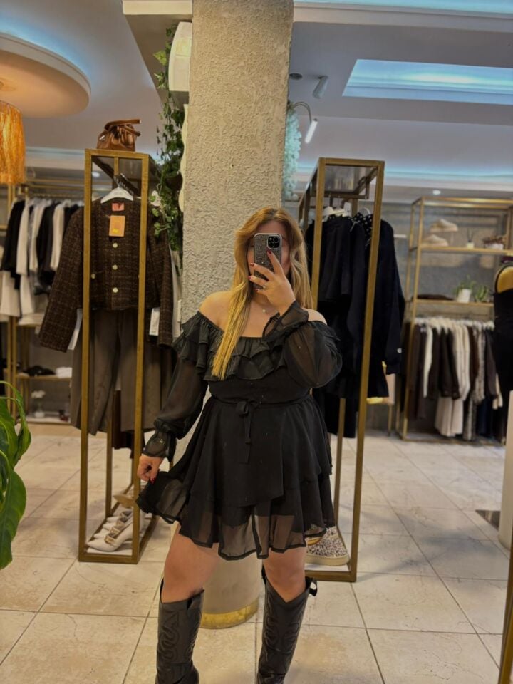 Siyah Tül Elbise