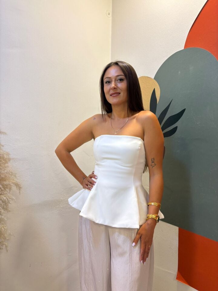 Beyaz Premium Straplez Büstiyer